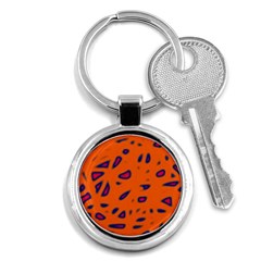 Orange Neon Key Chains (round) 