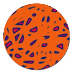 Orange Neon Magnet 5  (round)