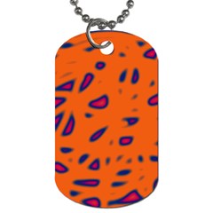 Orange Neon Dog Tag (two Sides)