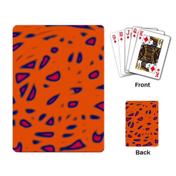 Orange neon Playing Card