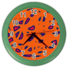 Orange Neon Color Wall Clocks