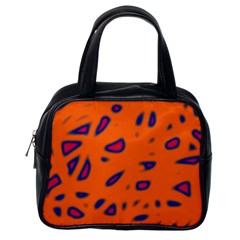 Orange Neon Classic Handbags (one Side) by Valentinaart