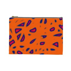 Orange Neon Cosmetic Bag (large) 