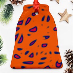 Orange Neon Bell Ornament (2 Sides)