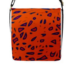 Orange Neon Flap Messenger Bag (l) 