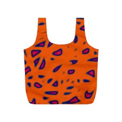 Orange Neon Full Print Recycle Bags (s) 