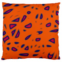 Orange Neon Standard Flano Cushion Case (two Sides)