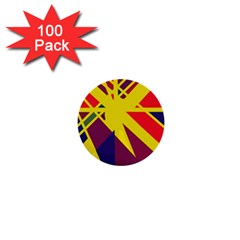 Hot Abstraction 1  Mini Buttons (100 Pack) 