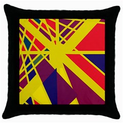 Hot Abstraction Throw Pillow Case (black)