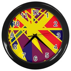 Hot Abstraction Wall Clocks (black)