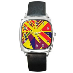 Hot Abstraction Square Metal Watch