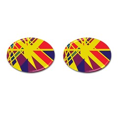 Hot Abstraction Cufflinks (oval)