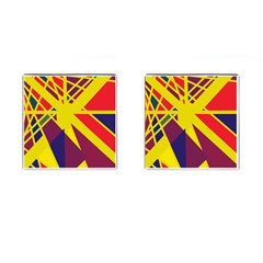 Hot Abstraction Cufflinks (square) by Valentinaart