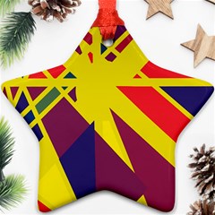 Hot Abstraction Star Ornament (two Sides) 