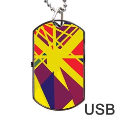 Hot Abstraction Dog Tag Usb Flash (one Side)