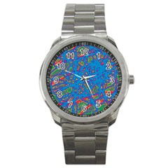 Colorful Neon Chaos Sport Metal Watch