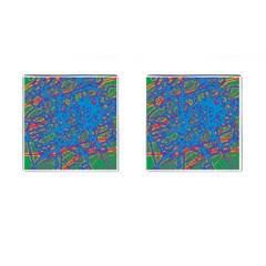 Colorful Neon Chaos Cufflinks (square)