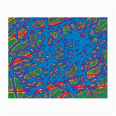 Colorful Neon Chaos Small Glasses Cloth (2-side) by Valentinaart