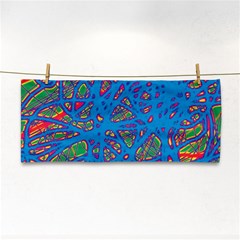 Colorful Neon Chaos Hand Towel