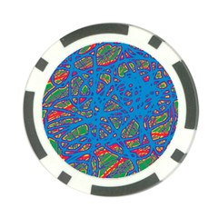 Colorful Neon Chaos Poker Chip Card Guards (10 Pack)  by Valentinaart