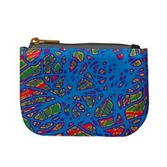 Colorful Neon Chaos Mini Coin Purses by Valentinaart