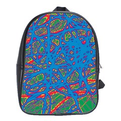 Colorful Neon Chaos School Bags(large) 