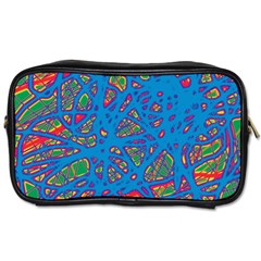 Colorful Neon Chaos Toiletries Bags by Valentinaart