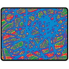 Colorful Neon Chaos Fleece Blanket (medium) 