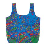 Colorful neon chaos Full Print Recycle Bags (L)  Front