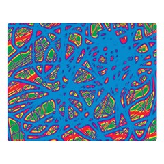 Colorful Neon Chaos Double Sided Flano Blanket (large) 