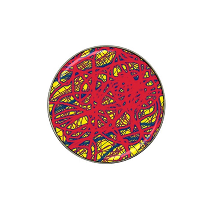 Yellow and red neon design Hat Clip Ball Marker (4 pack)