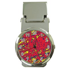 Yellow And Red Neon Design Money Clip Watches