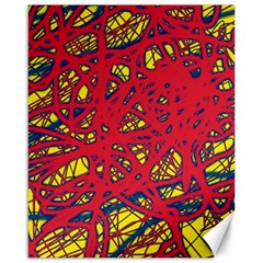 Yellow And Red Neon Design Canvas 16  X 20  