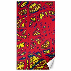 Yellow And Red Neon Design Canvas 40  X 72  