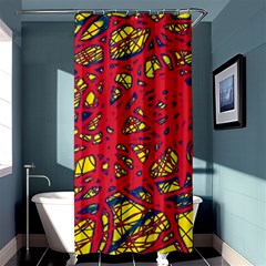 Yellow And Red Neon Design Shower Curtain 36  X 72  (stall)  by Valentinaart