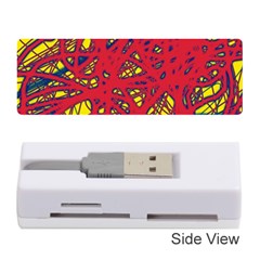 Yellow And Red Neon Design Memory Card Reader (stick) 