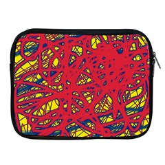 Yellow And Red Neon Design Apple Ipad 2/3/4 Zipper Cases