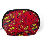 Yellow and red neon design Accessory Pouches (Medium)  Back