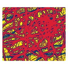 Yellow And Red Neon Design Double Sided Flano Blanket (small) 