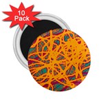 Orange neon chaos 2.25  Magnets (10 pack)  Front