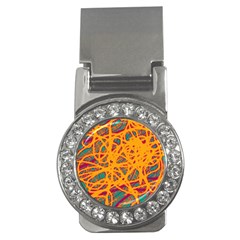 Orange Neon Chaos Money Clips (cz)  by Valentinaart