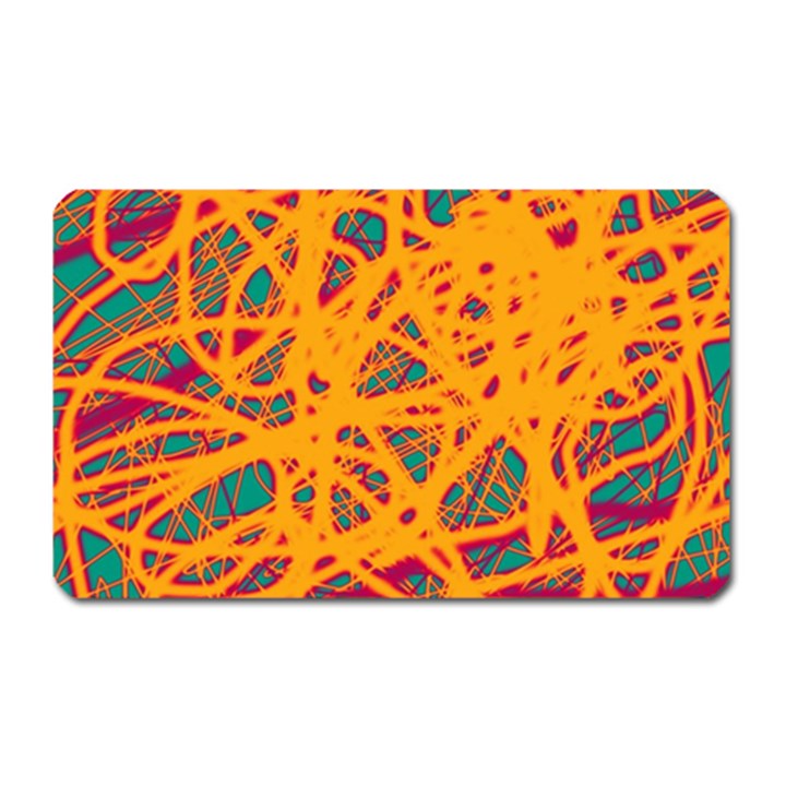 Orange neon chaos Magnet (Rectangular)