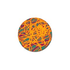 Orange Neon Chaos Golf Ball Marker (4 Pack)