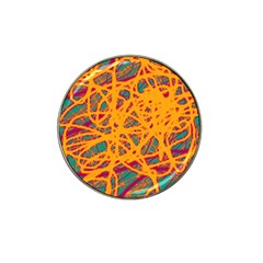 Orange Neon Chaos Hat Clip Ball Marker