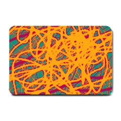 Orange Neon Chaos Small Doormat 