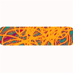 Orange Neon Chaos Large Bar Mats by Valentinaart