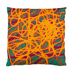 Orange Neon Chaos Standard Cushion Case (one Side)