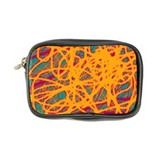 Orange Neon Chaos Coin Purse by Valentinaart