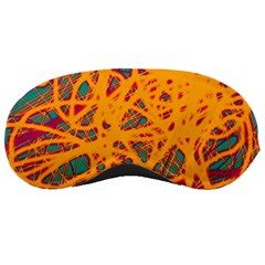 Orange Neon Chaos Sleeping Masks by Valentinaart