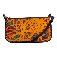 Orange Neon Chaos Shoulder Clutch Bags